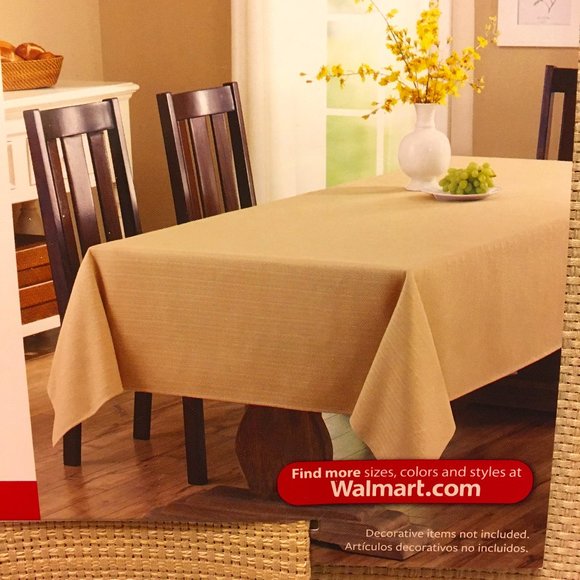 NWT Better Homes and Gardens 60" x 84" Tan Tablecloth - Picture 1 of 5